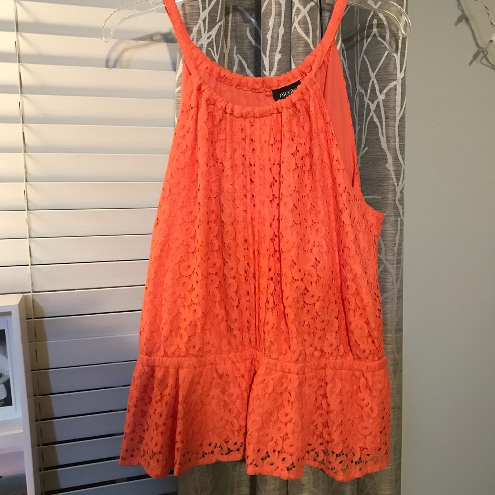 light orange tank top blouse